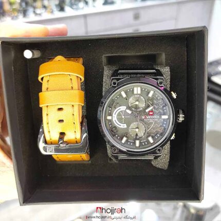خرید و قیمت ساعت مچی مردانه برند نوی فورس NAVIFORCE مدل NF9110 زرد کدD581 از حجره