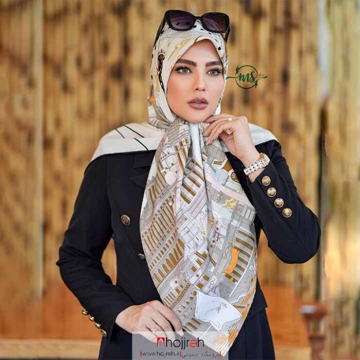 قیمت و خرید روسری ابریشم کجراه وارداتی طرح تروا از حجره
