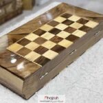 قیمت و خرید تخته نرد چوب گردو ساخت سنندج پشت شطرنج کد TNS59 از حجره