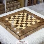 قیمت و خرید تخته نرد چوب گردو ساخت سنندج پشت شطرنج کد TNS59 از حجره