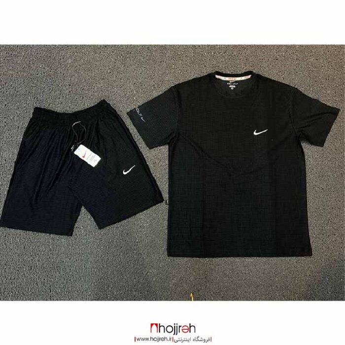 خرید و قیمت ست تیشرت و شلوارک نایک NIKE مشکی کد VM1456 از حجره