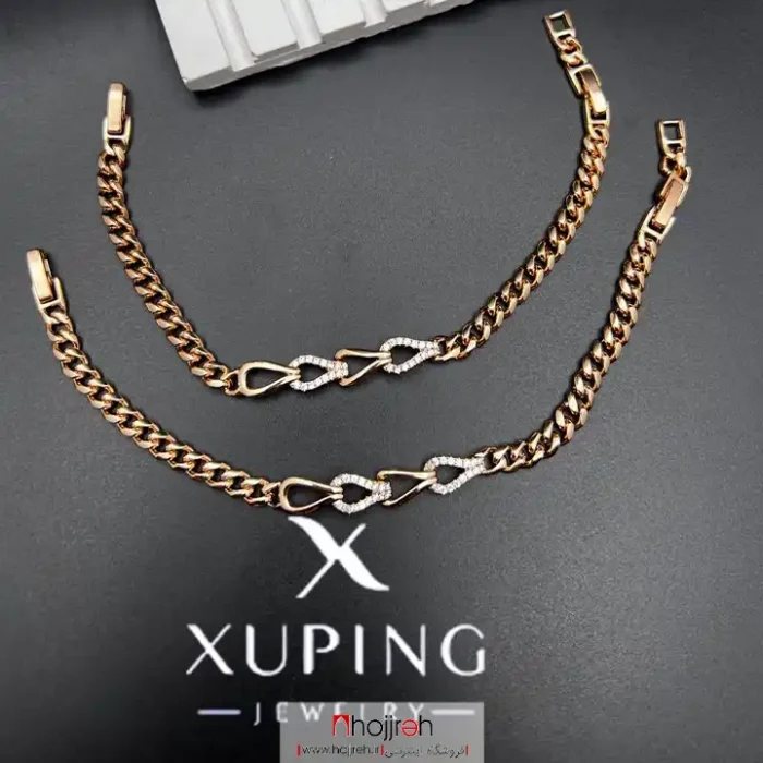 خرید و قیمت دستبند کارتیر طرح دار برند ژوپینگ XUPING آبکاری طلا کد D697 از حجره