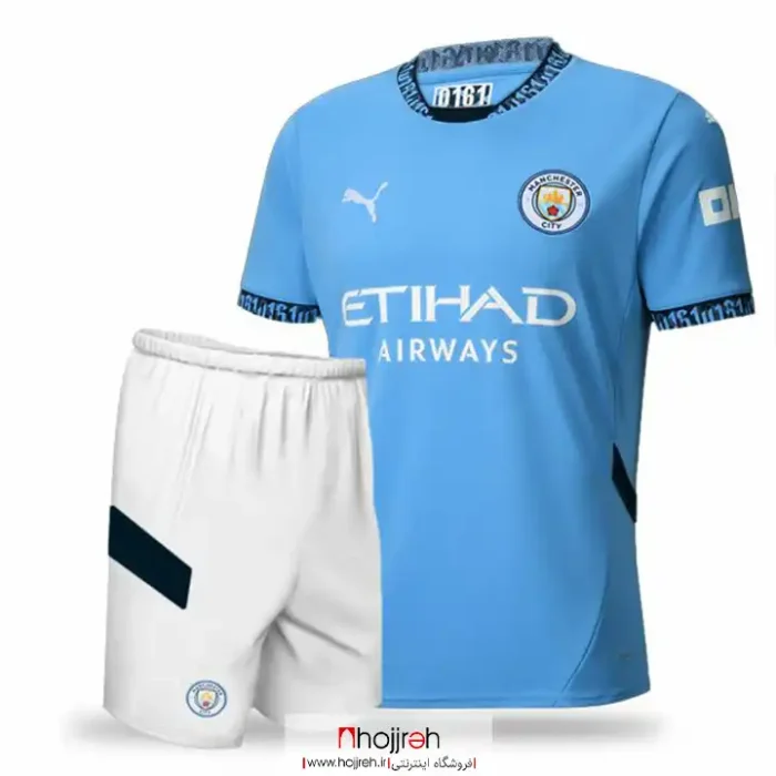 خرید و قیمت بلوز و شورت تیم منچستر سیتی Manchester City F.C. کد VM1392 از حجره