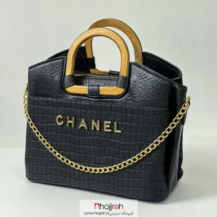 خرید و قیمت کیف چرم طرح شنل CHANEL مشکی کد MH989 از حجره