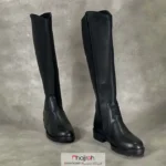 خرید و قیمت بوت بلند ساده مشکی کد MH1005 از حجره