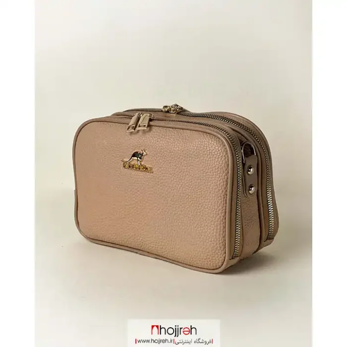 خرید و قیمت کیف یک طرفه چرم نسکافه ای کد MH1028 از حجره