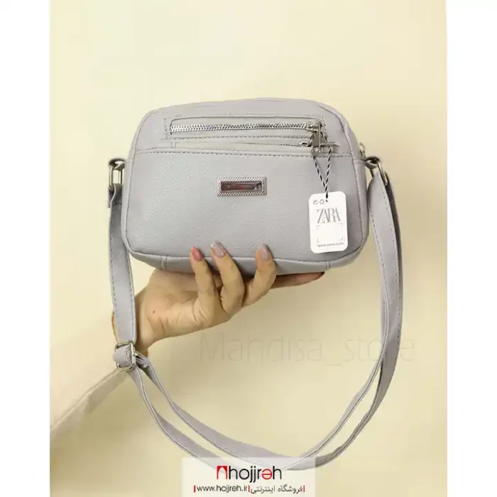 خرید و قیمت کیف یک طرفه چرم طوسی کد MH1040 از حجره