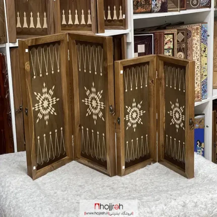 قیمت و خرید تخته‌ نرد و شطرنج چوب نراد سایز ۵۰ و سایز ۴۰ کد TNS642 از حجره
