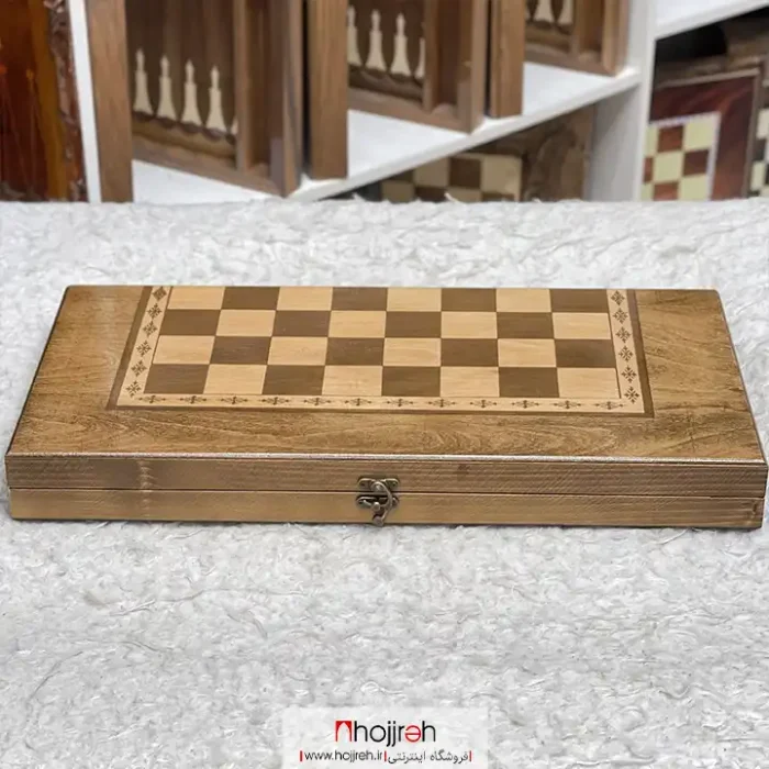 قیمت و خرید تخته‌ نرد و شطرنج چوب نراد سایز ۵۰ و سایز ۴۰ کد TNS642 از حجره