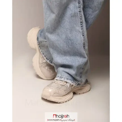 خرید و قیمت کتانی بالنسیاگا Balenciaga شاینی کرم کد MH1106 از حجره
