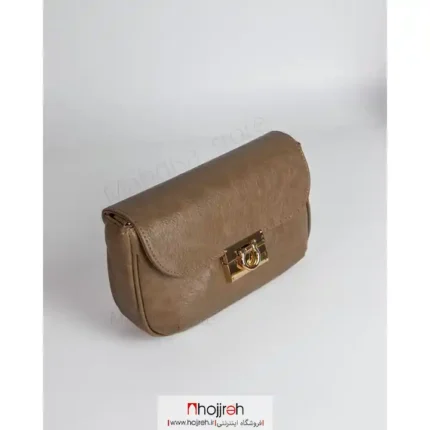 خرید و قیمت کیف یک طرفه چرم نسکافه ای کد MH1110 از حجره