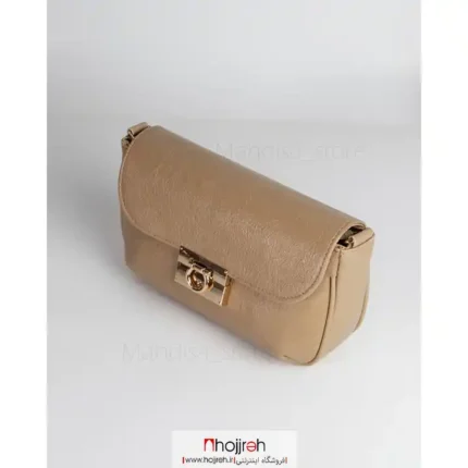 خرید و قیمت کیف یک طرفه چرم کرم کد MH1110 از حجره
