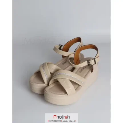 خرید و قیمت صندل لژدار طرح افسانه کرم کد MH1116 از حجره