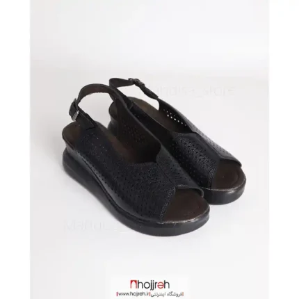 خرید و قیمت صندل لژ دار طبی زنانه طرح سوزنی مشکی کد MH1121 از حجره