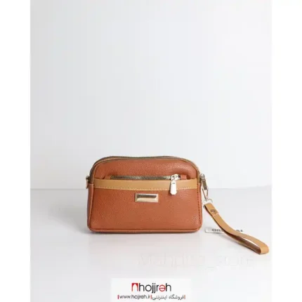 خرید و قیمت کیف یک طرفه چرم عسلی کد MH1123 از حجره