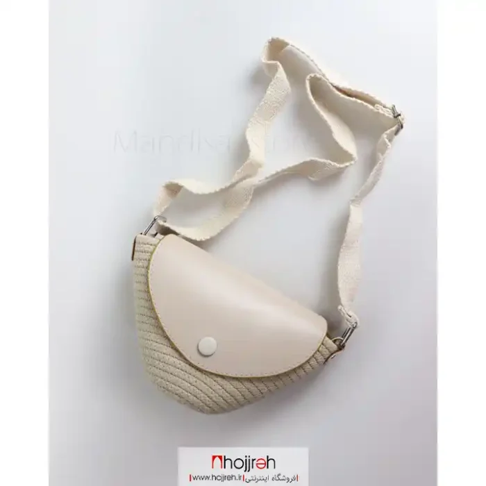 خرید و قیمت کیف یک طرفه کنفی و چرم کرم کد MH1124 از حجره