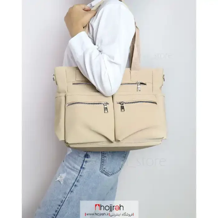 خرید و قیمت کیف رودوشی دانشجویی کرم کد mh1125 از حجره