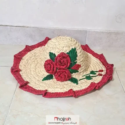 خرید و قیمت کلاه حصیری لبه قرمز سایز بزرگ کد SNV164 از حجره