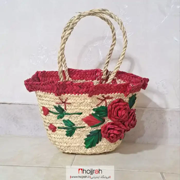 خرید و قیمت ساک حصیری گل دار بچگانه کد SNV165 از حجره