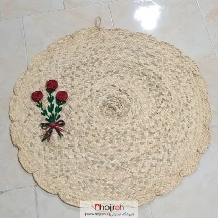 قیمت و خرید سفره حصیری گل دار 80 سانت کد SNV167 از حجره