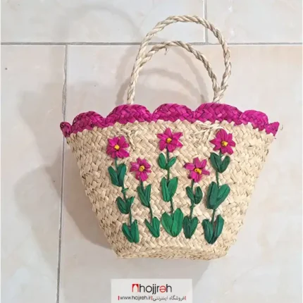 قیمت و خرید ساک حصیری گل دار بچگانه کد SNV170 از حجره