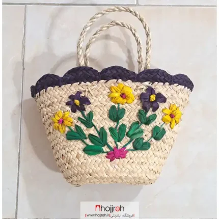 قیمت و خرید ساک حصیری گل دار بچگانه کد SNV171 از حجره