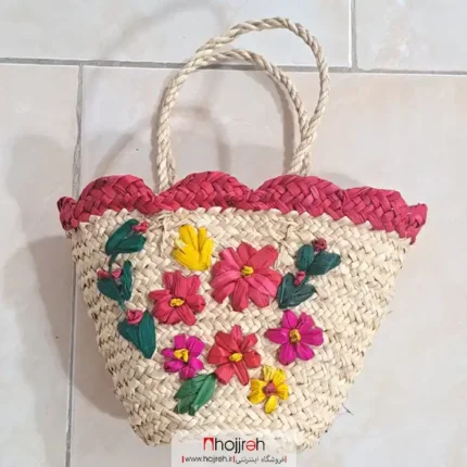 قیمت و خرید ساک حصیری گل دار بچگانه کد SNV172 از حجره