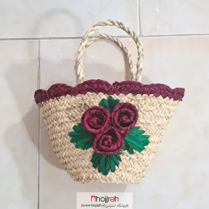 قیمت و خرید ساک حصیری گل دار بچگانه کد SNV174 از حجره