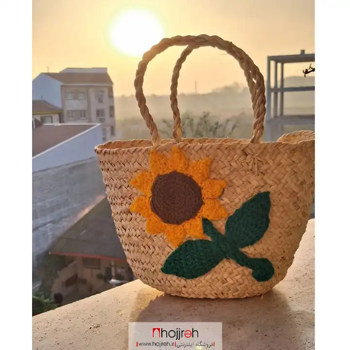 SNV177 قیمت و خرید ساک حصیری طرح آفتابگردون بچگانه کد SNV177 از حجره