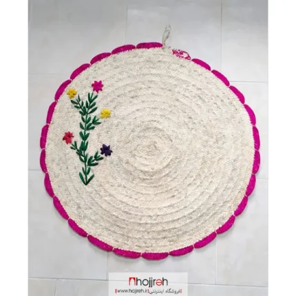 قیمت و خرید سفره حصیری گل دار 80 سانتی کد SNV178 از حجره