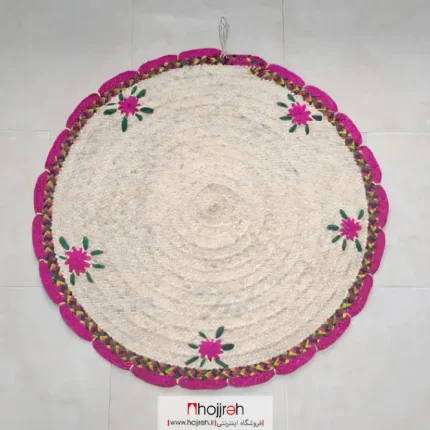 قیمت و خرید سفره حصیری گل دار 80 سانتی کد SNV180 از حجره