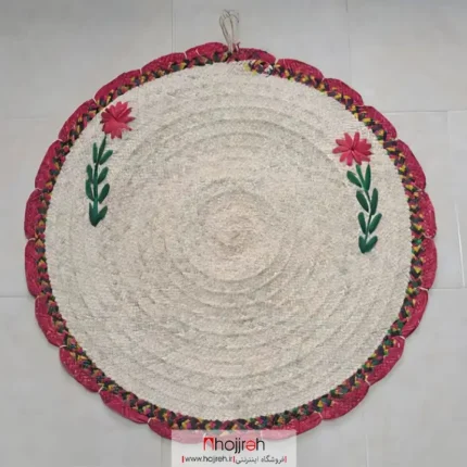 قیمت و خرید سفره حصیری گل دار 80 سانتی کد SNV182 از حجره