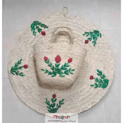 قیمت و خرید ست ساک و سفره حصیری گل دار کد SNV183 از حجره