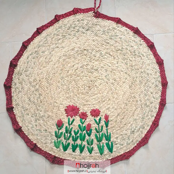 SNV184 (1) قیمت و خرید سفره حصیری گل دار 80 سانتی کد SNV184 از حجره