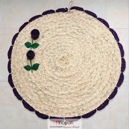 قیمت و خرید سفره حصیری گل دار 80 سانتی کد SNV184 از حجره