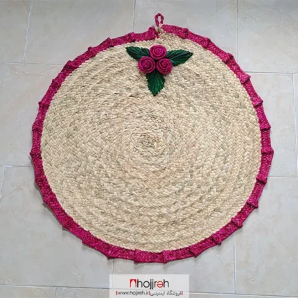 قیمت و خرید سفره حصیری گل دار 80 سانتی کد SNV184 از حجره