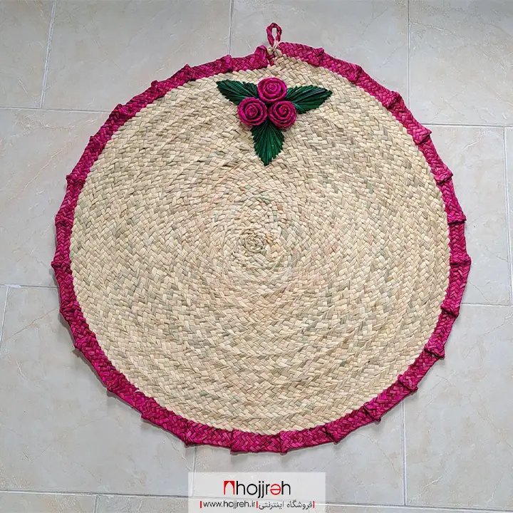 SNV184 (3) قیمت و خرید سفره حصیری گل دار 80 سانتی کد SNV184 از حجره