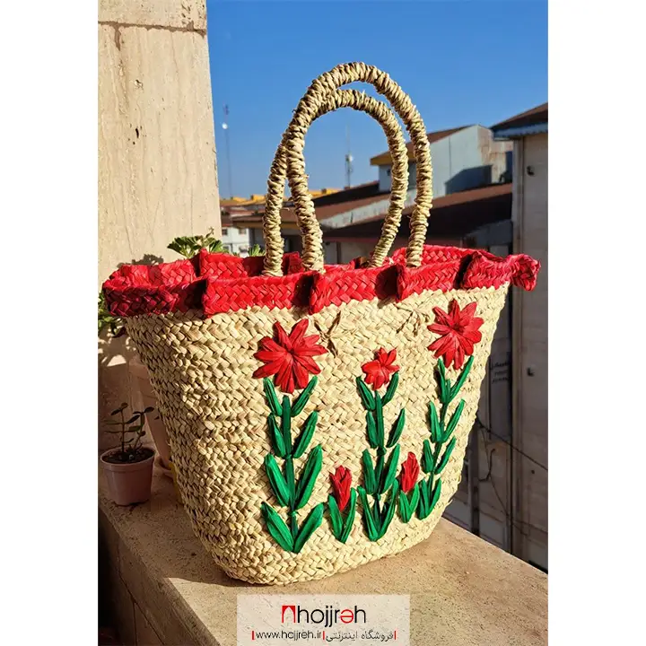 SNV185 قیمت و خرید ساک حصیری گل دار کد SNV185 از حجره