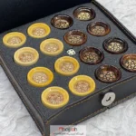 قیمت و خرید مهره تخته نرد خاتم کاری 3 سانت از حجره