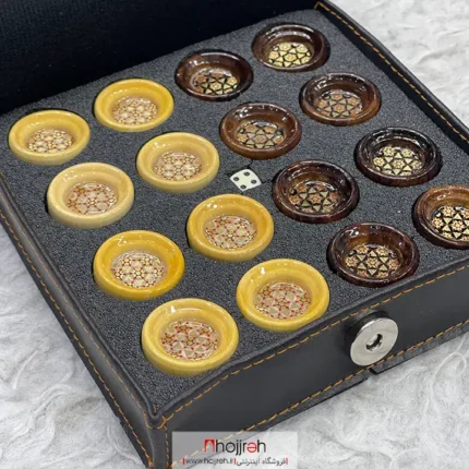 قیمت و خرید مهره تخته نرد خاتم کاری 3 سانت از حجره