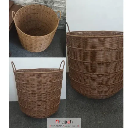 قیمت و خرید سبد رخت ارغوان بافی دسته دار از حجره